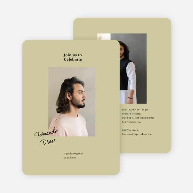 Bound for Brilliance Graduation Announcements & Invitations - Green