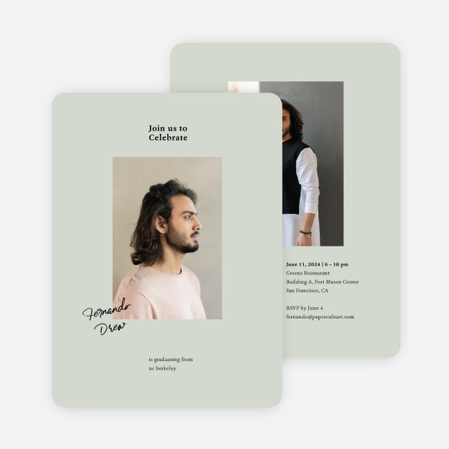 Bound for Brilliance Graduation Announcements & Invitations - Gray