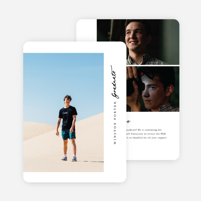 Meet the Achiever Graduation Announcements & Invitations - White