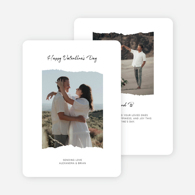 Tear Me a Piece Valentine’s Day Cards - White