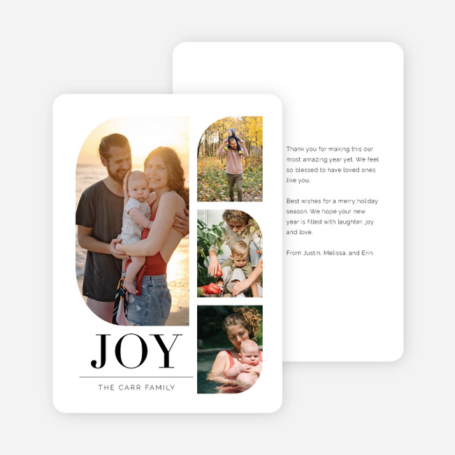A Twist on Tradition Holiday Cards and Invitations - White