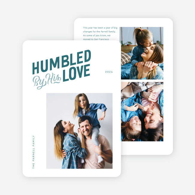 Humbling Love Christmas Cards - Blue