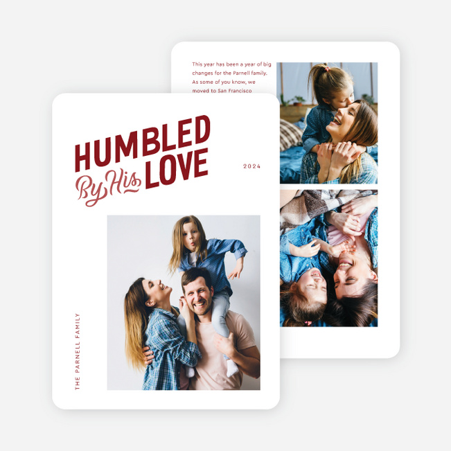 Humbling Love Christmas Cards - Red