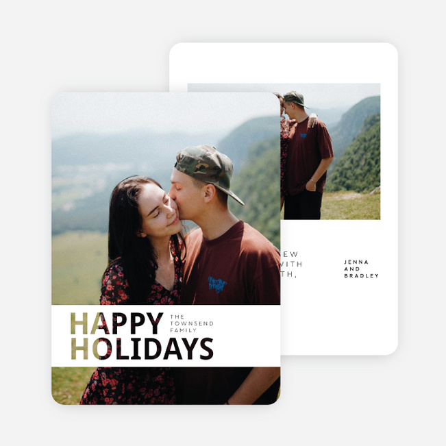 Just Us Holiday Cards and Invitations - White