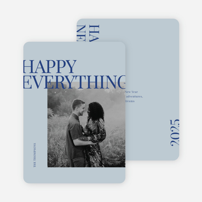 Everything Bright New Year Cards and Invitations - Blue