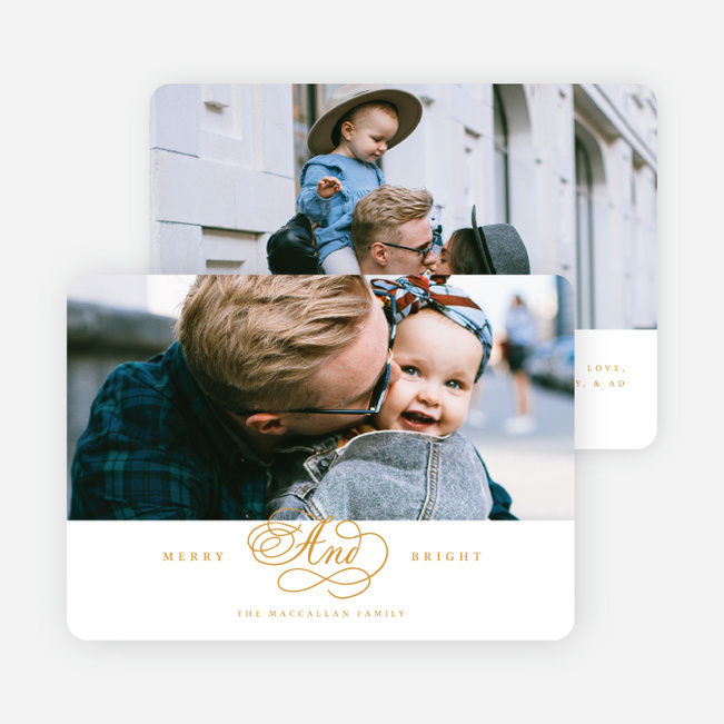 Brightly Flourished Holiday Cards and Invitations - Yellow