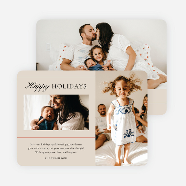 Tales of Tinsel Holiday Cards and Invitations - Beige