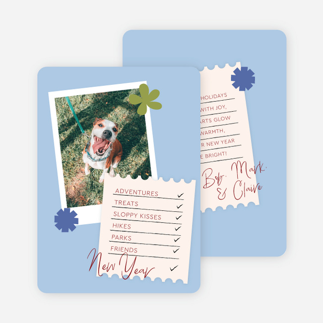 It’s All Pawsible Holiday Cards and Invitations - Blue