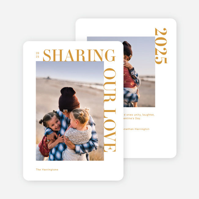 Simplistic Love Valentine’s Day Cards - Yellow