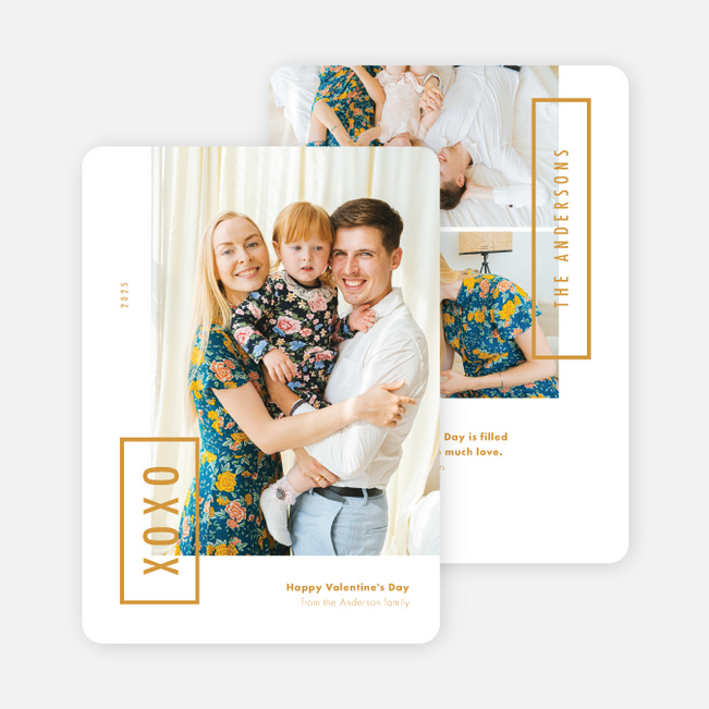 XoXo Stamp Valentine’s Day Cards - Yellow