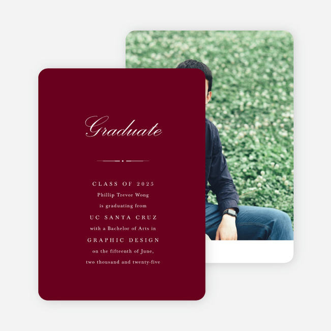 Highest Honor Graduation Announcements & Graduation Invitations - Red