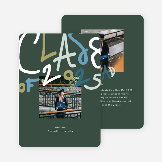 Bold And Proud Graduation Announcements & Graduation Invitations - Green
