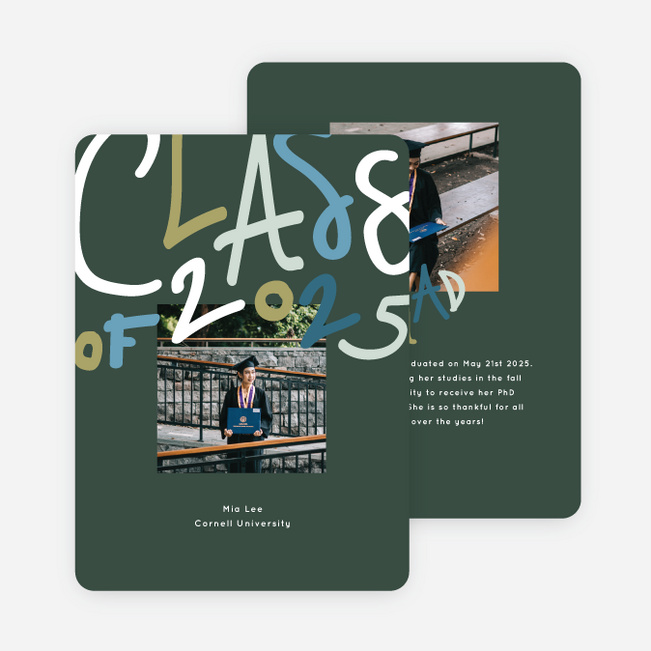 Bold And Proud Graduation Announcements & Graduation Invitations - Green