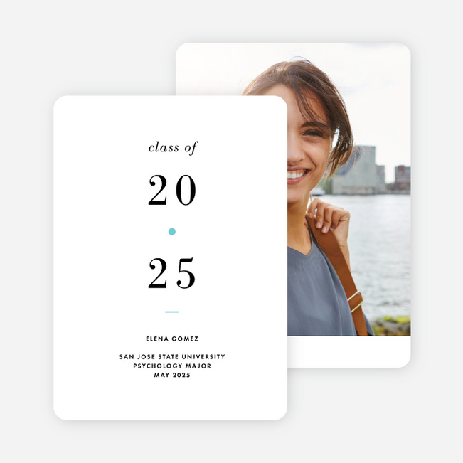 Broken Years Graduation Announcements - Blue