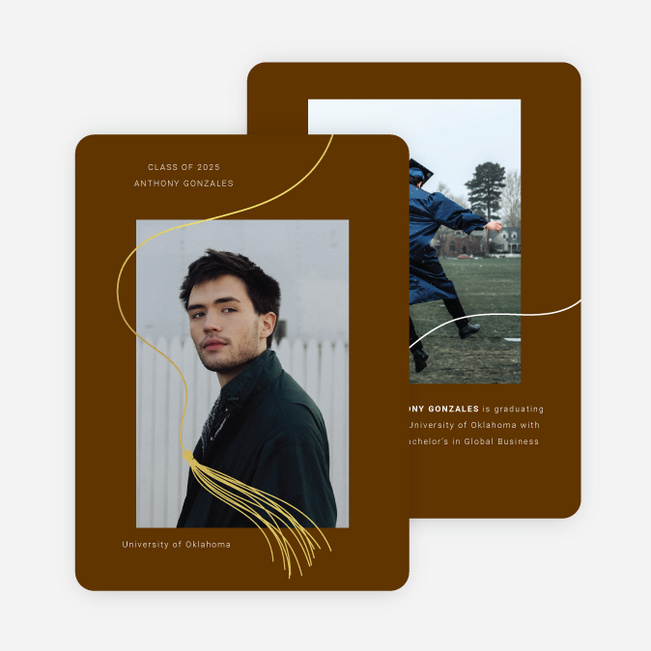 Golden Tassel Graduation Announcements & Graduation Invitations - Yellow