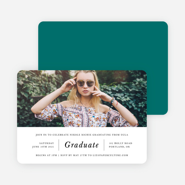Grid Layout Graduation Invitations - Green