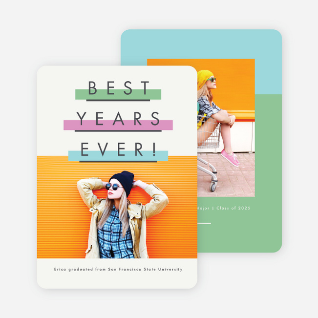 Highlighted Graduation Announcements - Green