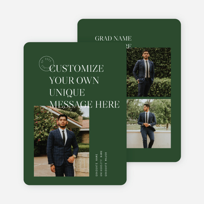 Big Impression Graduation Announcements & Graduation Invitations - Green