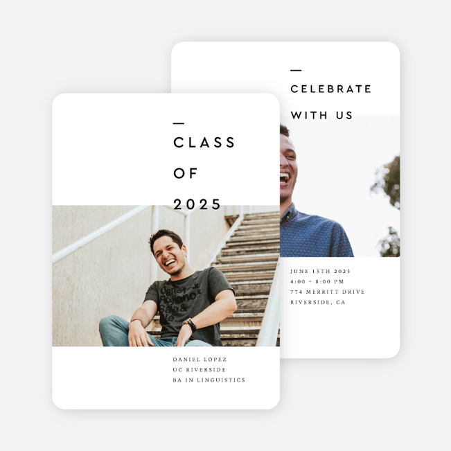 Level of Greatness Graduation Announcements & Graduation Invitations - White