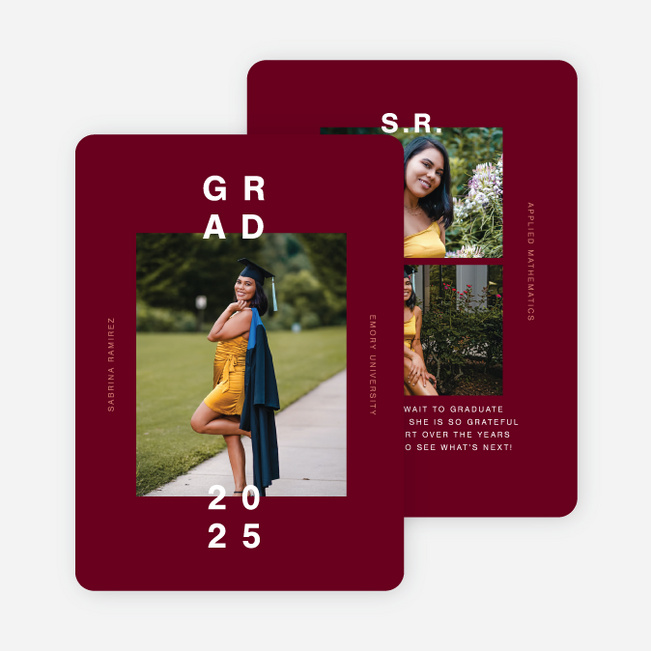 Simply Bold Graduation Announcements & Graduation Invitations - Red
