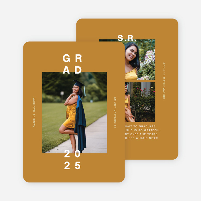 Simply Bold Graduation Announcements & Graduation Invitations - Yellow