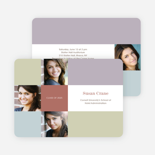 Photo Graduation Invitations and Announcements - Red