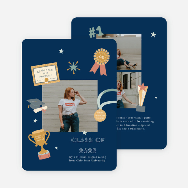 Unbelievable Achievement Graduation Announcements & Graduation Invitations - Blue