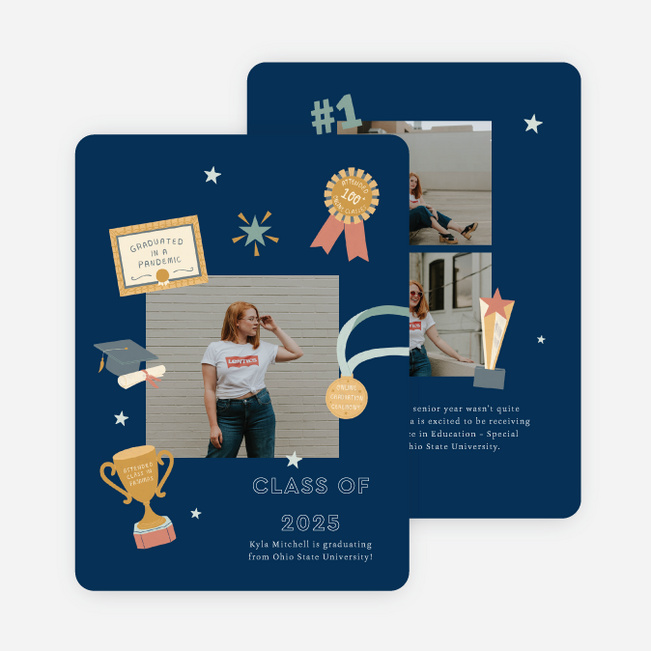 Unbelievable Achievement Graduation Announcements & Graduation Invitations - Blue