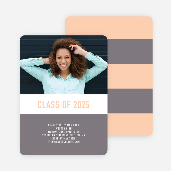 Unique Modern Graduation Announcements and Invitations - Gray