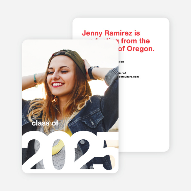 Class Of Graduation Invitations - Red