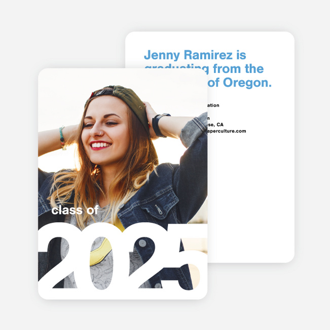 Class Of Graduation Invitations - Blue