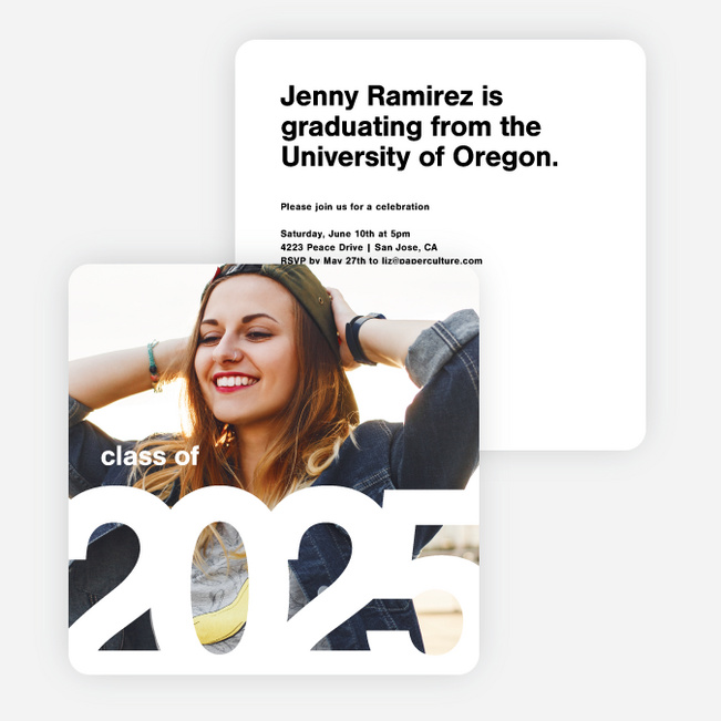 Class Of Graduation Invitations - Black