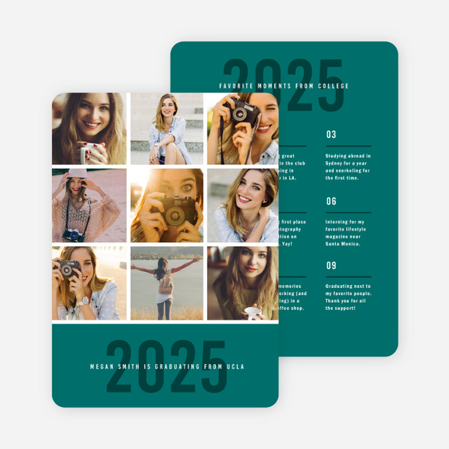 Review Time Graduation Announcements - Green