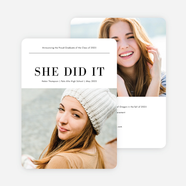 So Proud Graduation Invitations - Black