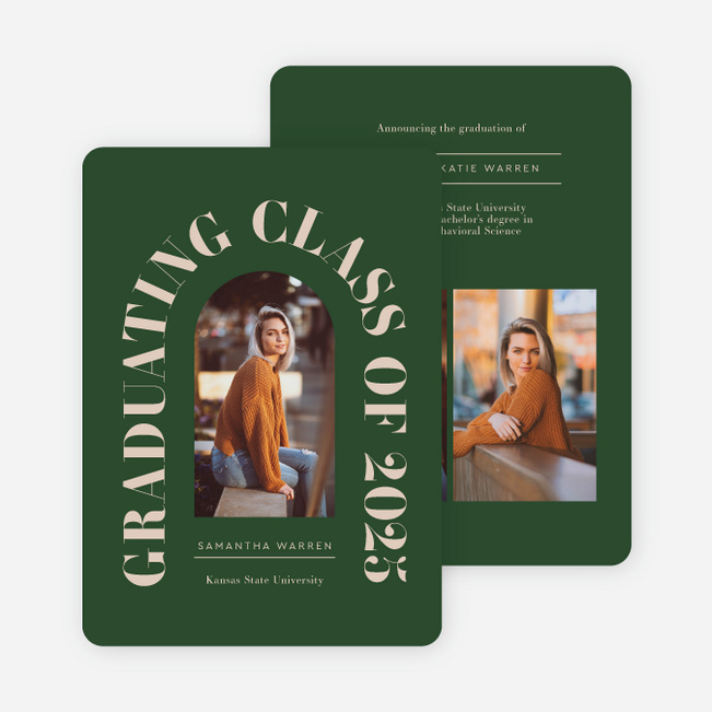 Gateway to Success Graduation Announcements & Graduation Invitations - Green