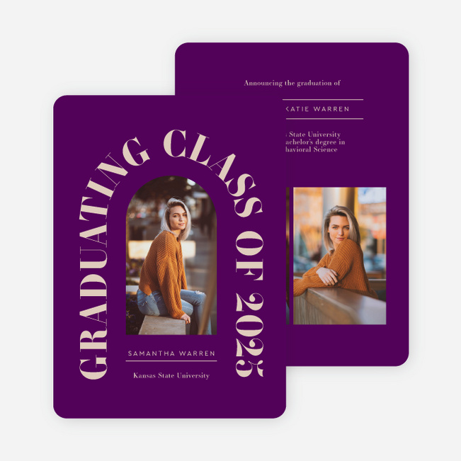 Gateway to Success Graduation Announcements & Graduation Invitations - Purple