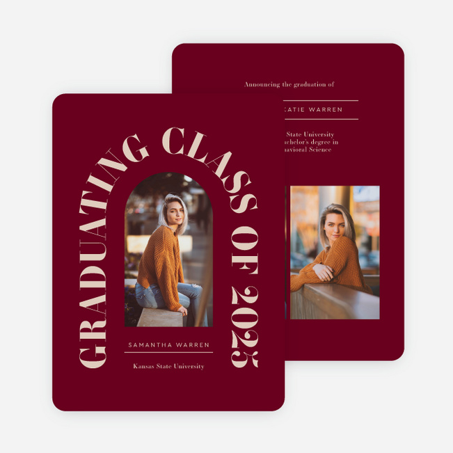 Gateway to Success Graduation Announcements & Graduation Invitations - Red