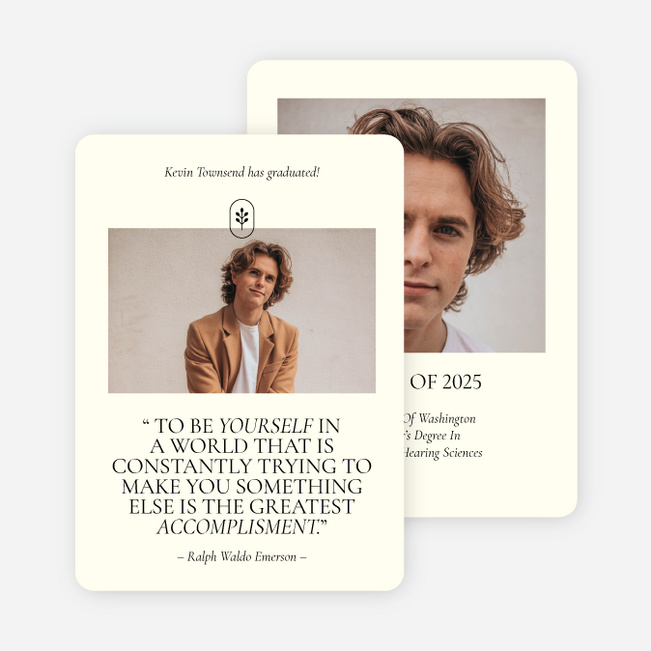 Inspiration Graduation Announcements & Graduation Invitations - Beige