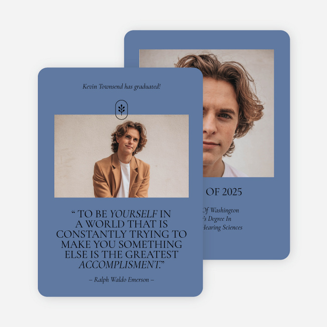 Inspiration Graduation Announcements & Graduation Invitations - Blue