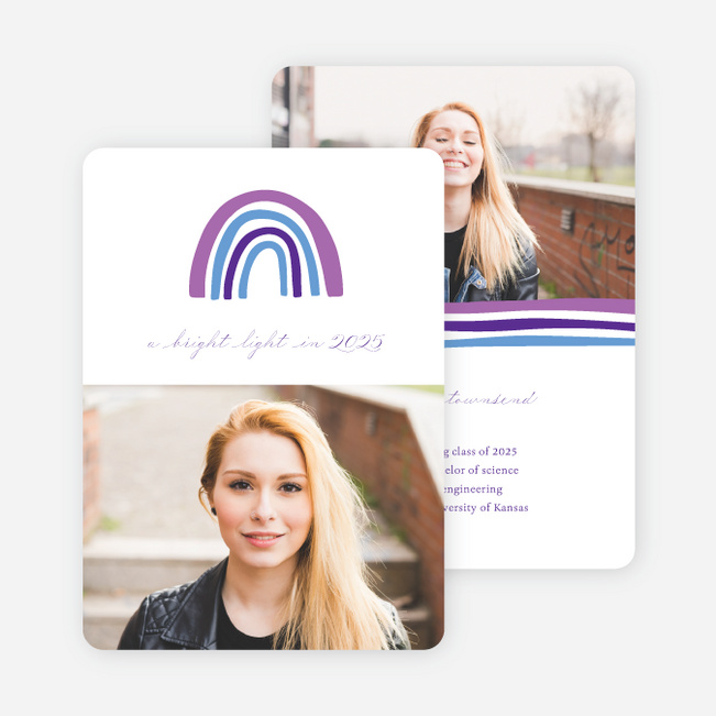 Looking Forward Graduation Announcements & Graduation Invitations - Purple