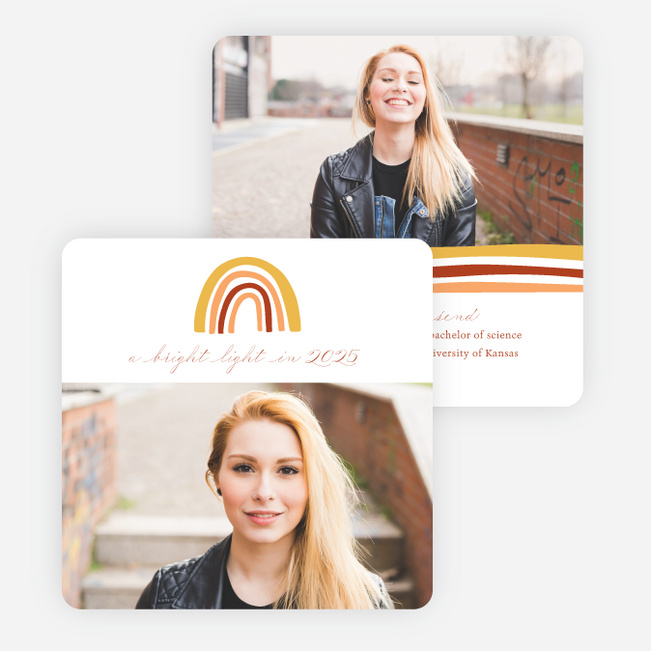 Looking Forward Graduation Announcements & Graduation Invitations - Red