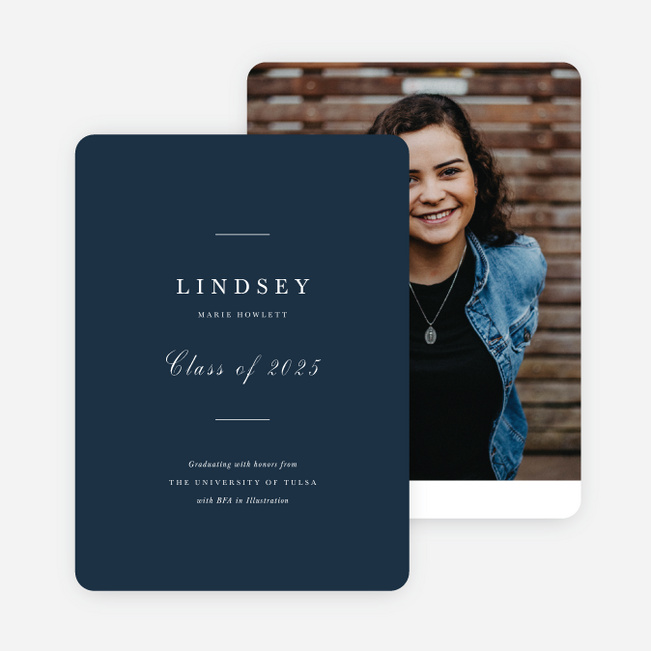 Ready for Anything Graduation Announcements & Graduation Invitations - Blue