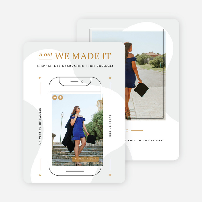 We Made It Graduation Announcements & Graduation Invitations - Yellow