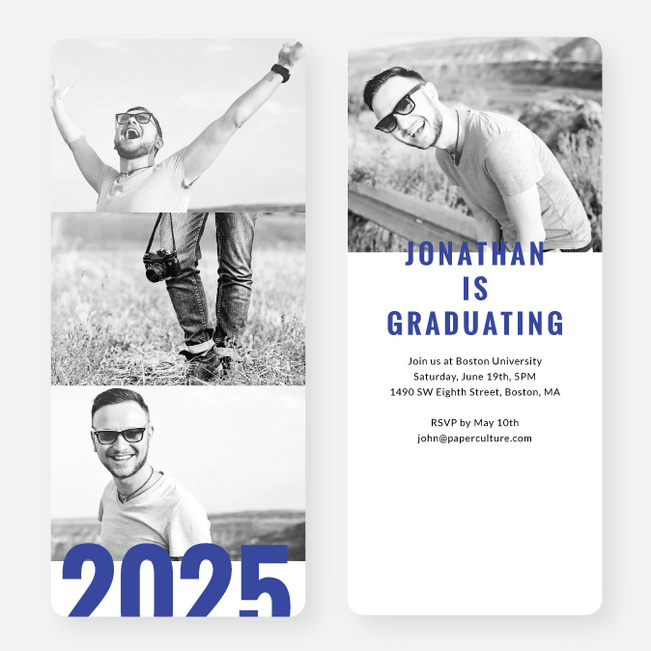 Loud & Proud Graduation Cards - Blue
