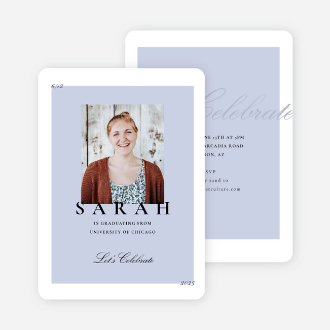 Elegant Celebrations Graduation Announcements & Invitations - Blue