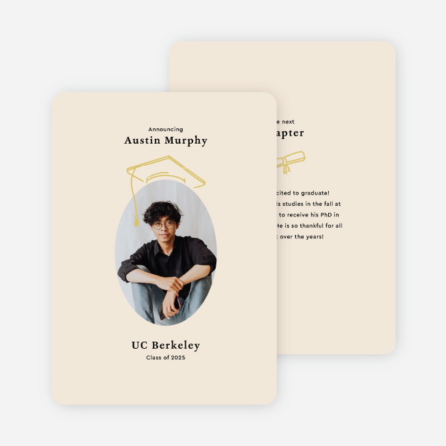 Personal Achievements Graduation Announcements & Invitations - Yellow