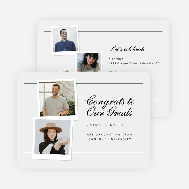 Scholarly Synergy Graduation Announcements & Invitations - Gray