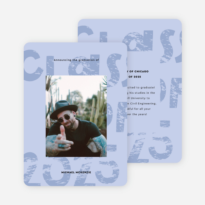 Defined Way Graduation Announcements & Invitations - Blue