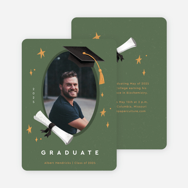 Diploma Pride Graduation Invitations Graduation Announcements & Graduation Invitations - Green
