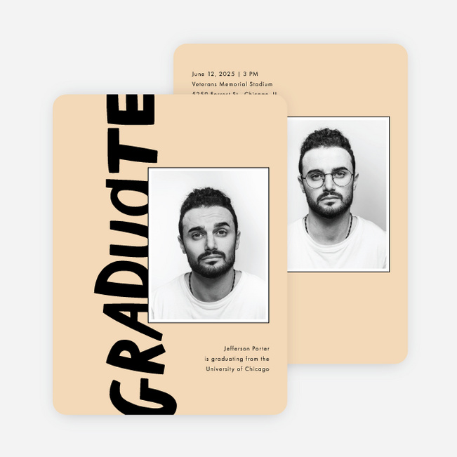 Turning the Page Graduation Announcements & Invitations - Yellow